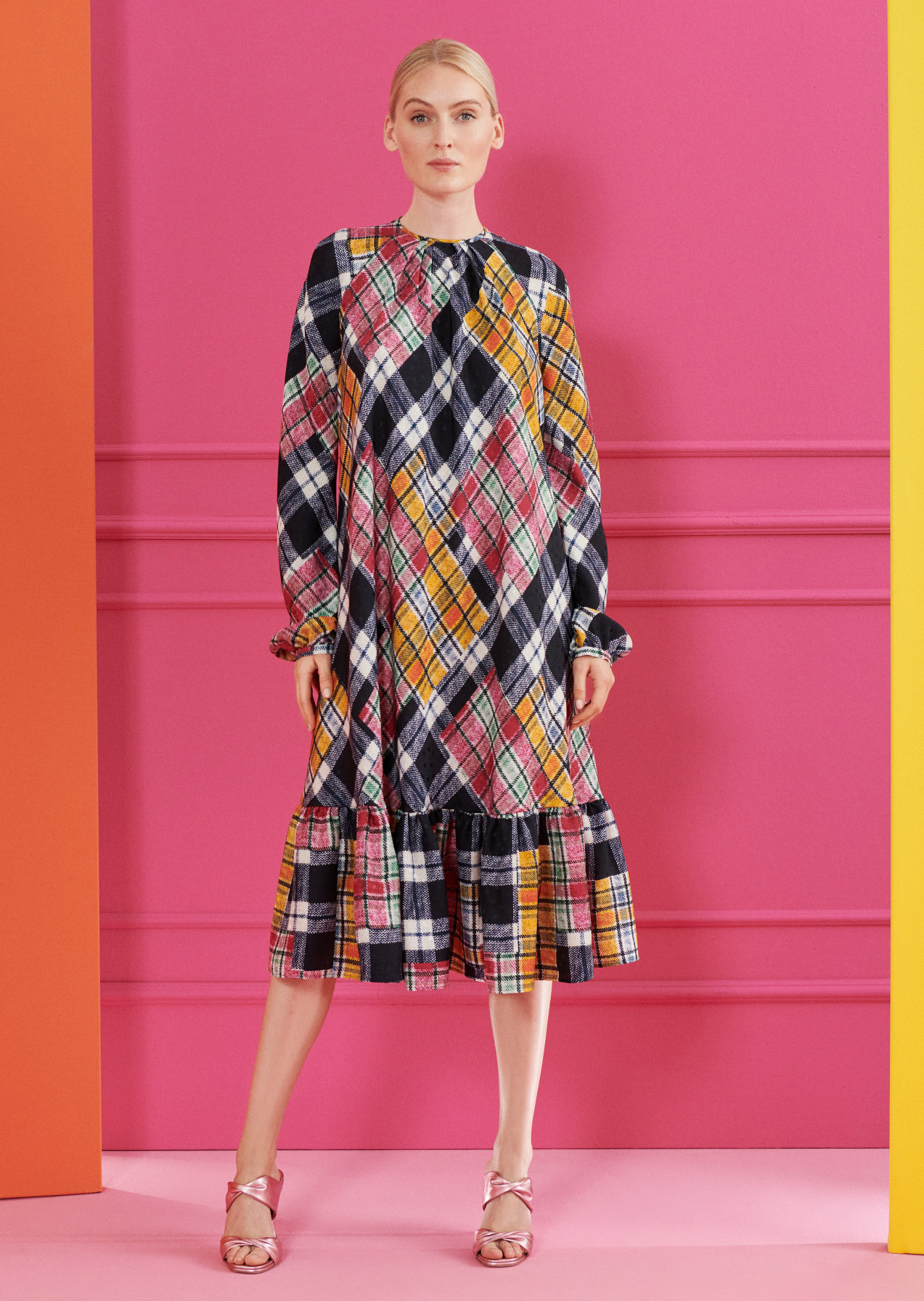 Tartan silk clearance dress