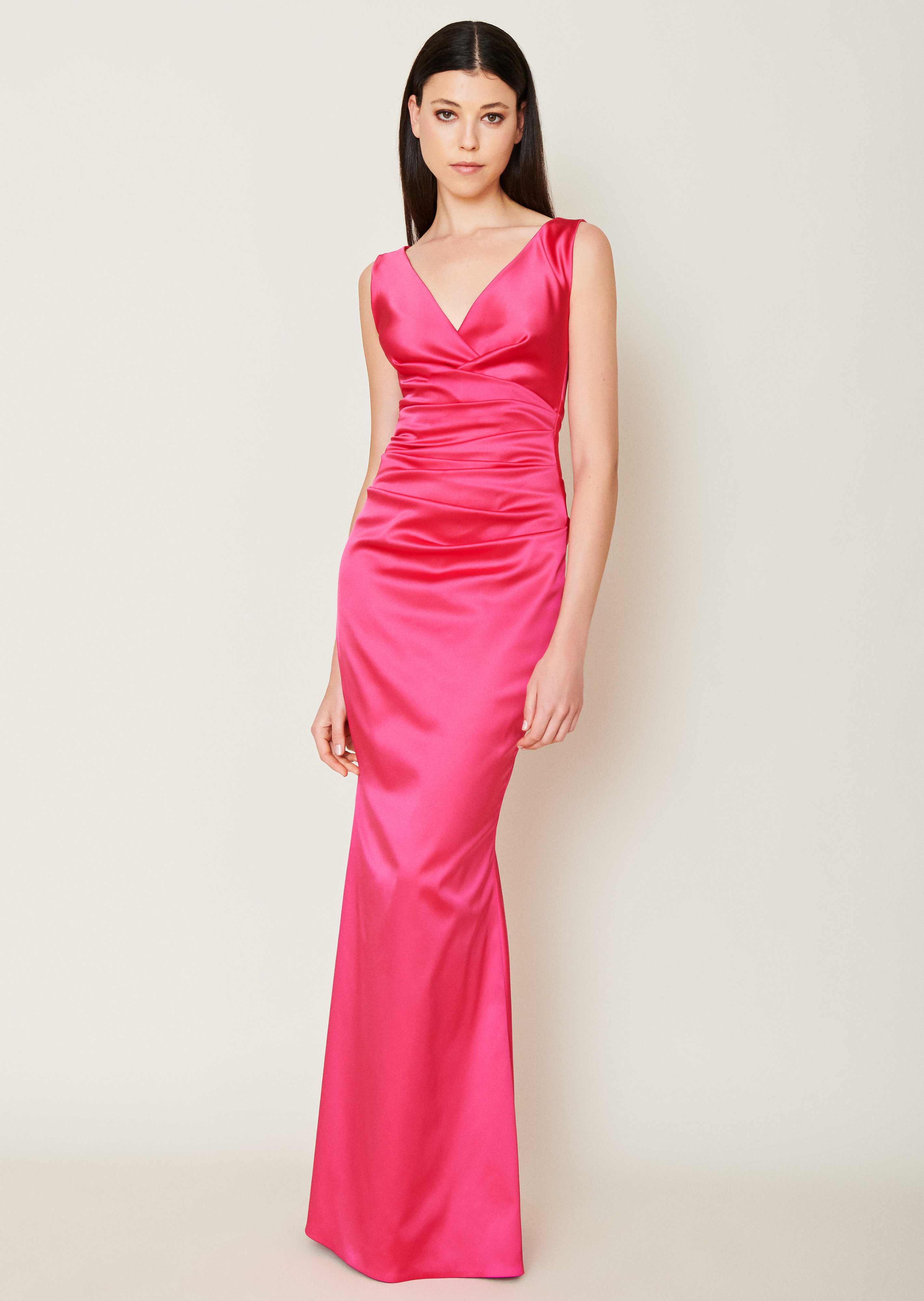 Talbot runhof 2024 stretch satin dress