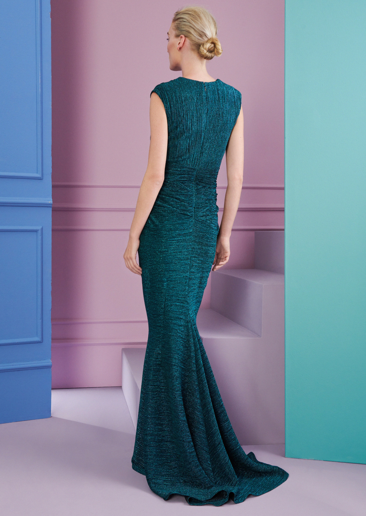 Turquoise hot sale evening dress